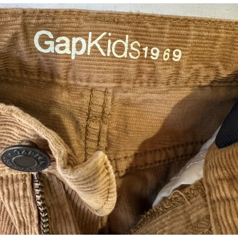 Gap Corduroy Pants Straight Leg Kids 12 Brown Excellent